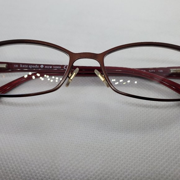 *SOLD* KATE SPADE  LIDIA Chocolate Red Eyeglasses - Picture 15 of 16